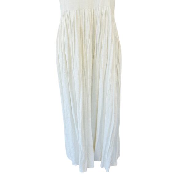 Christy Dawn Scarlet Dress Large Beige Midi Cottagecore Quiet Luxury Minimalist - Picture 5 of 14